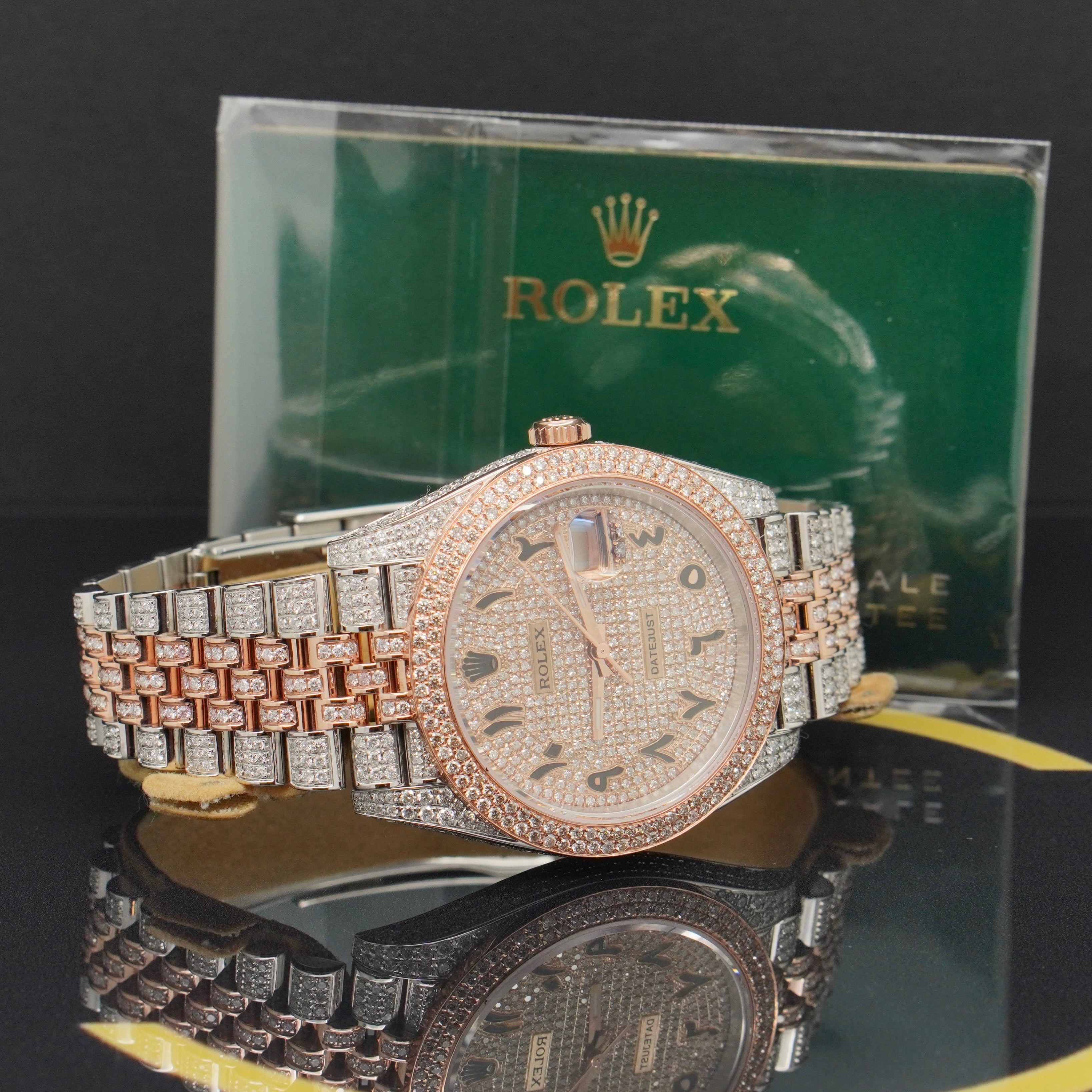 Rolex Datejust 41 Iced Out Rosé - Ref: 126331 - aus 2023 - NEU