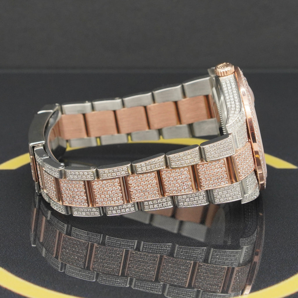 Rolex Datejust 41 Iced Out Rosé - Ref: 126301 - aus 2023 - NEU