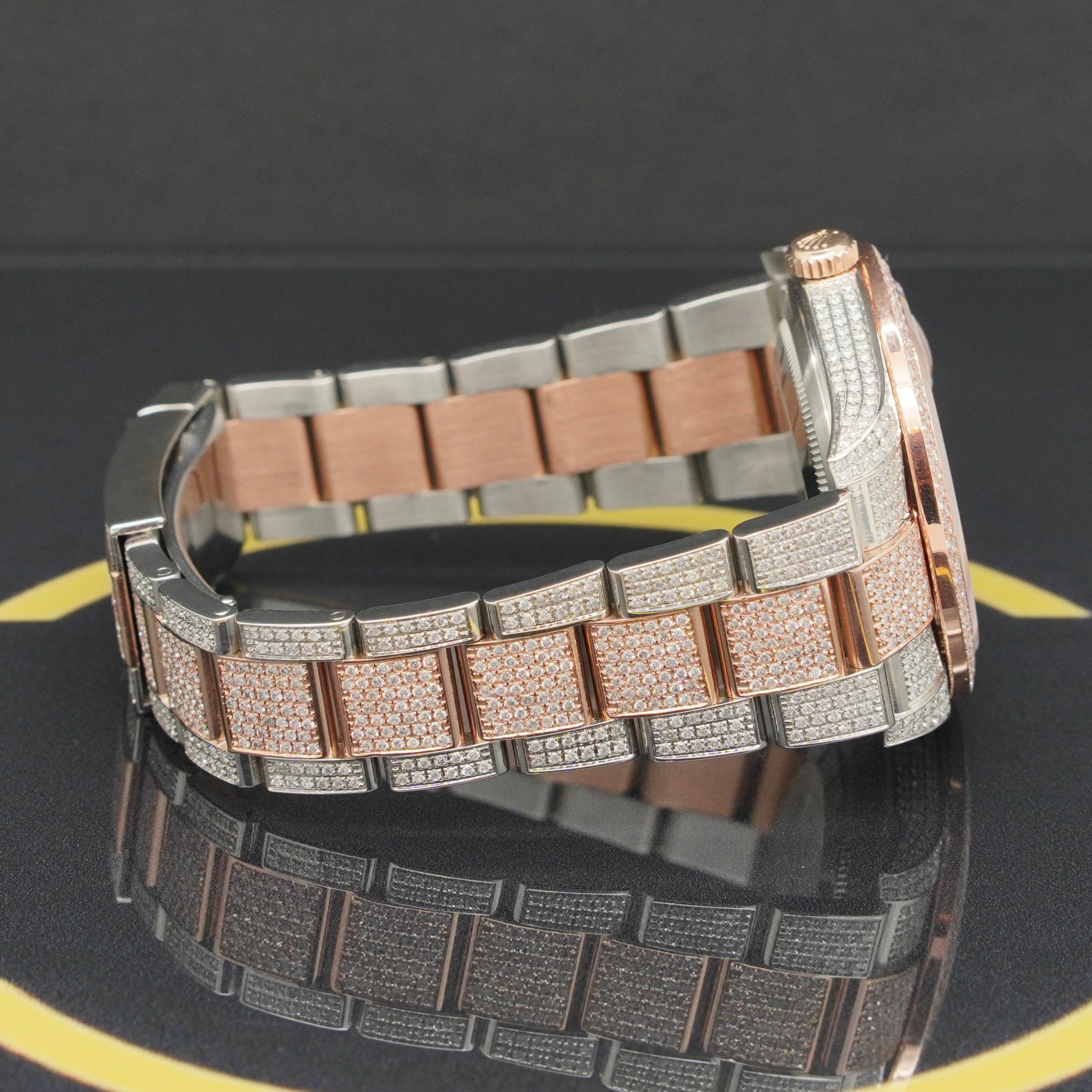 Rolex Datejust 41 Iced Out Rosé - Ref: 126301 - aus 2023 - NEU