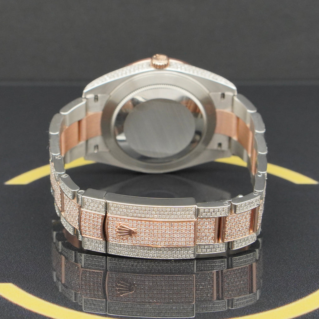 Rolex Datejust 41 Iced Out Rosé - Ref: 126301 - aus 2023 - NEU