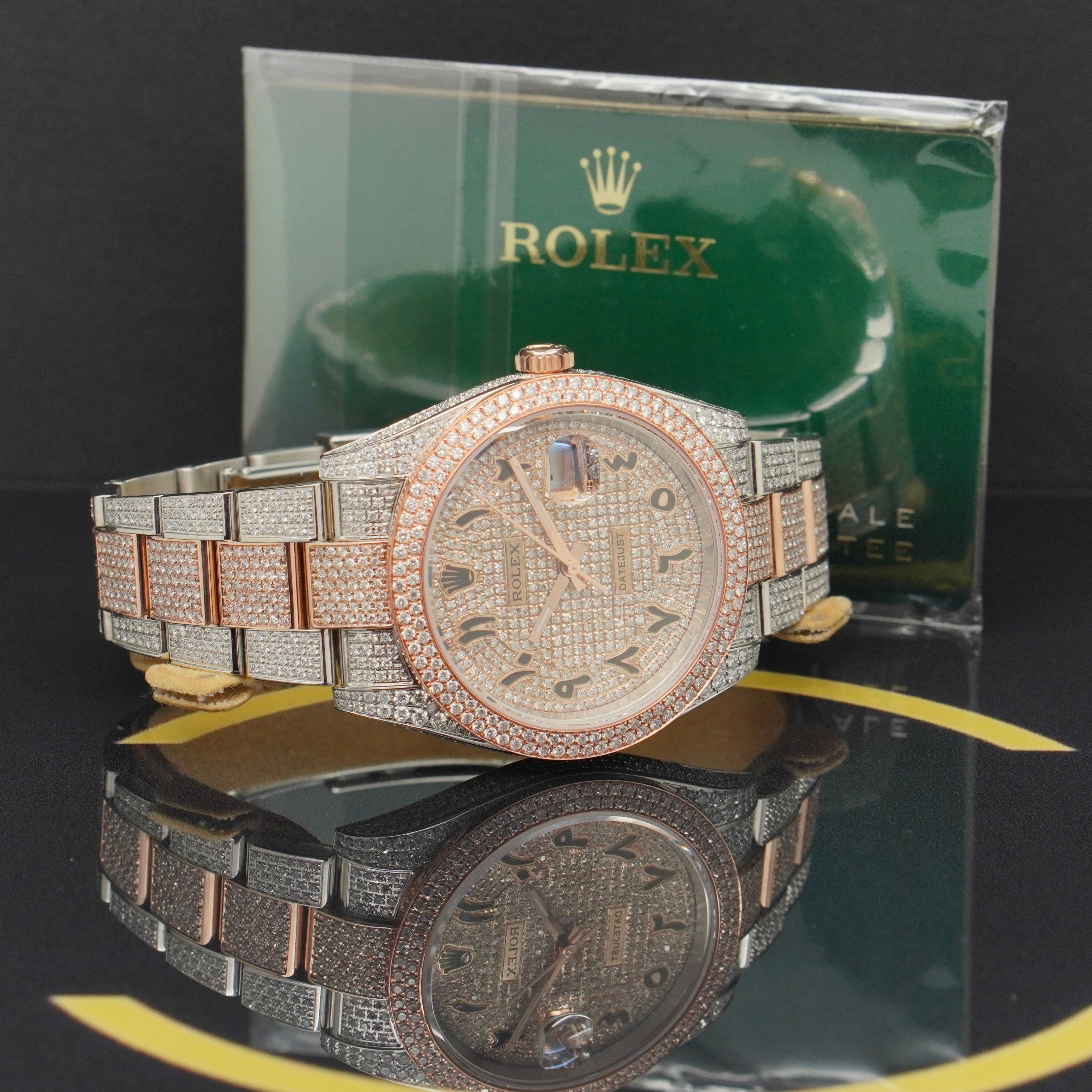 Rolex Datejust 41 Iced Out Rosé - Ref: 126301 - aus 2023 - NEU