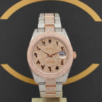 Rolex Datejust 41 Iced Out Rosé - Ref: 126301 - aus 2023 - NEU