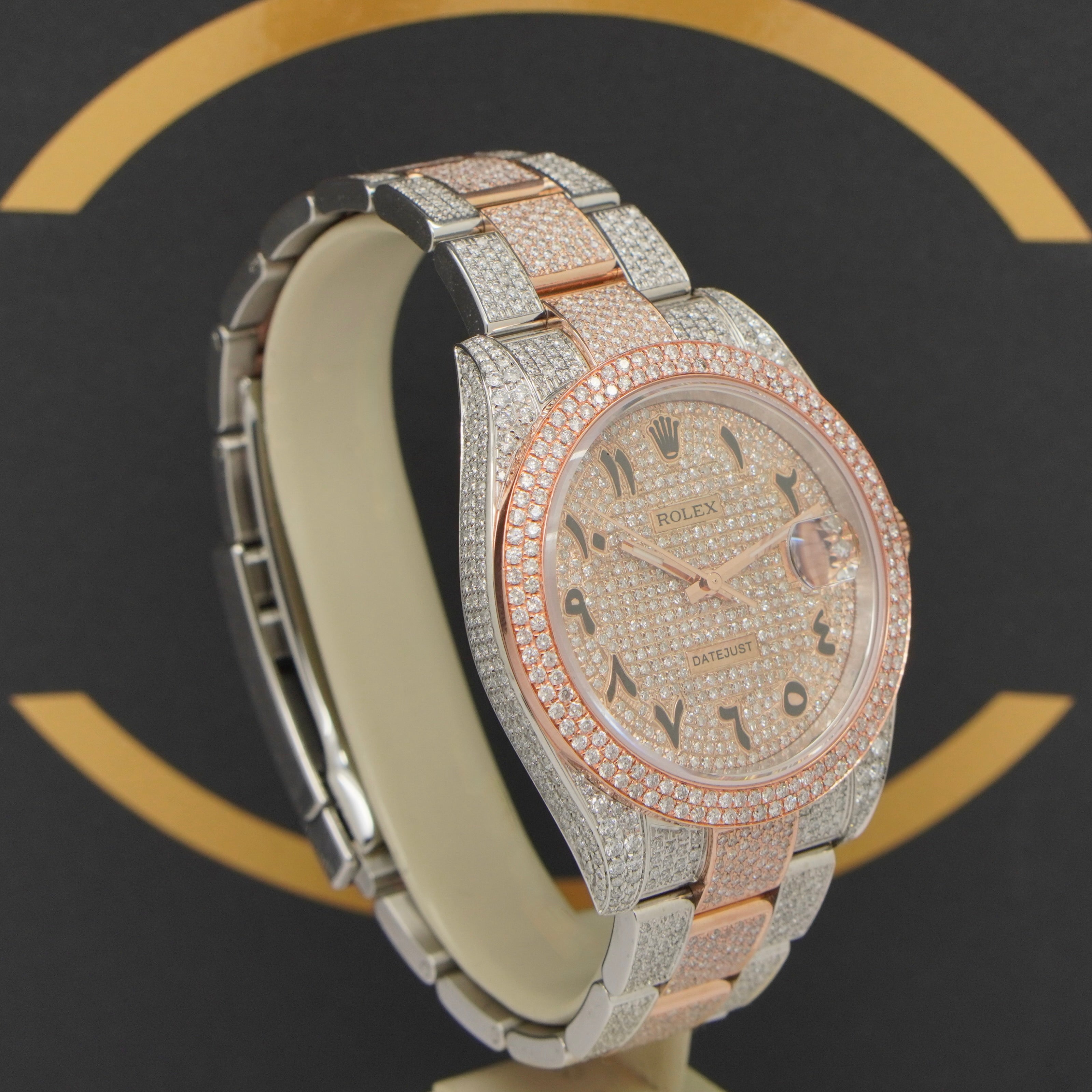 Rolex Datejust 41 Iced Out Rosé - Ref: 126301 - aus 2023 - NEU