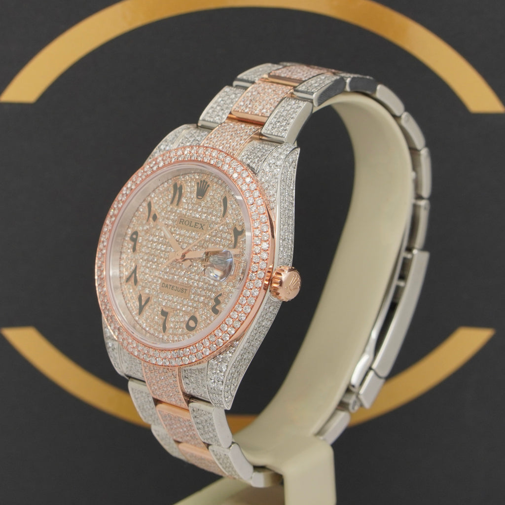 Rolex Datejust 41 Iced Out Rosé - Ref: 126301 - aus 2023 - NEU