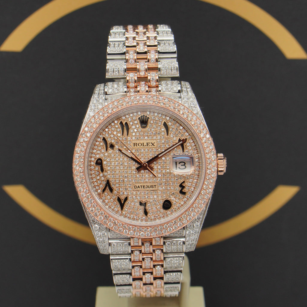 Rolex Datejust 41 Iced Out Rosé - Ref: 126331 - aus 2023 - NEU