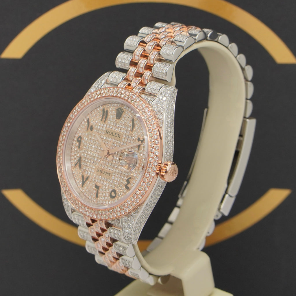 Rolex Datejust 41 Iced Out Rosé - Ref: 126331 - aus 2023 - NEU