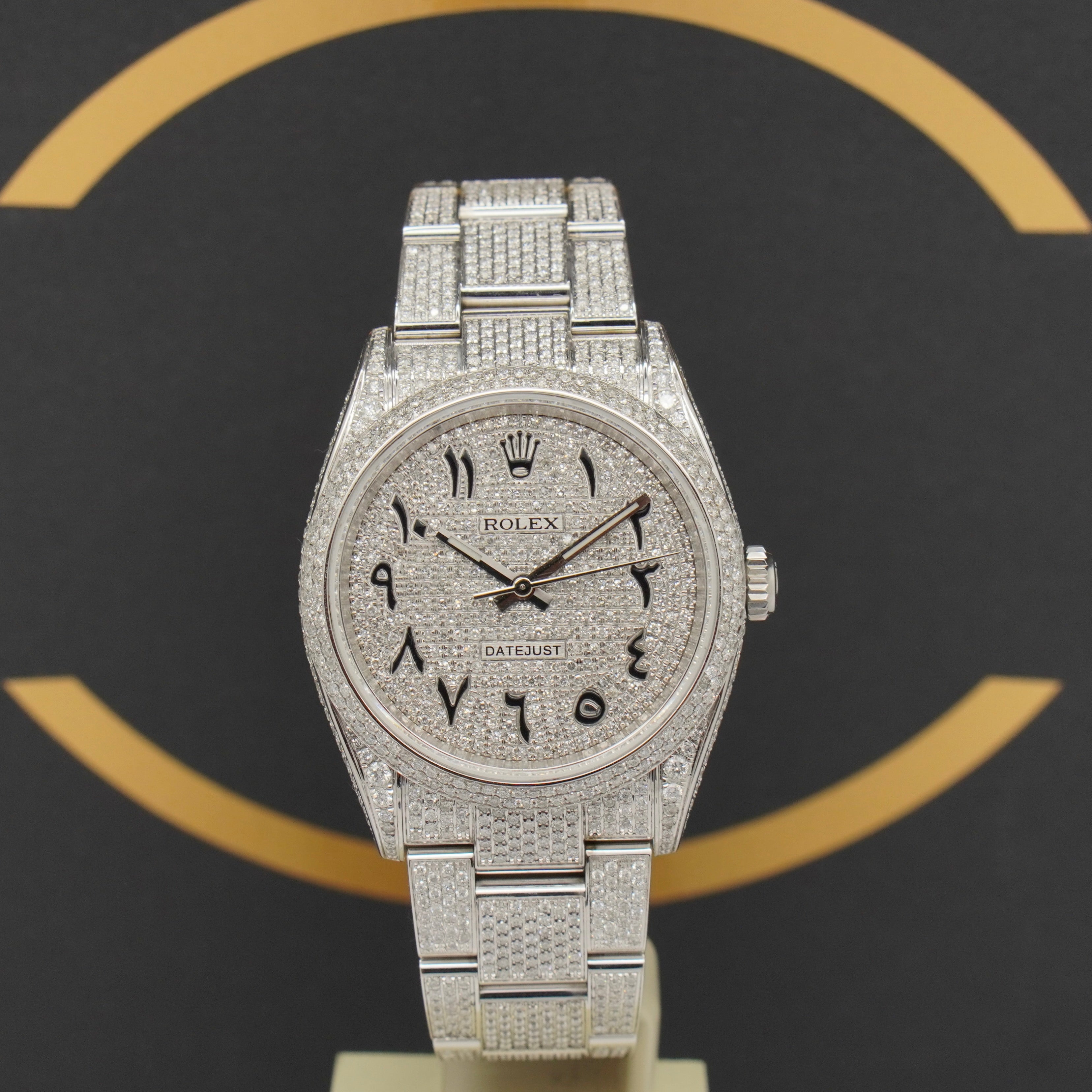 Rolex Oyster Perpetual 36 Iced Out - Ref: 126000 - aus 2023 - NEU