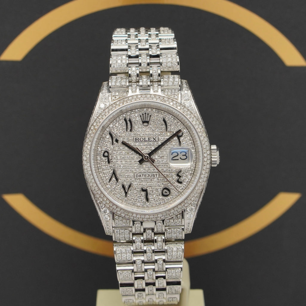 Rolex Datejust 36 Iced Out - Ref: 126200 - aus 2022 - NEU