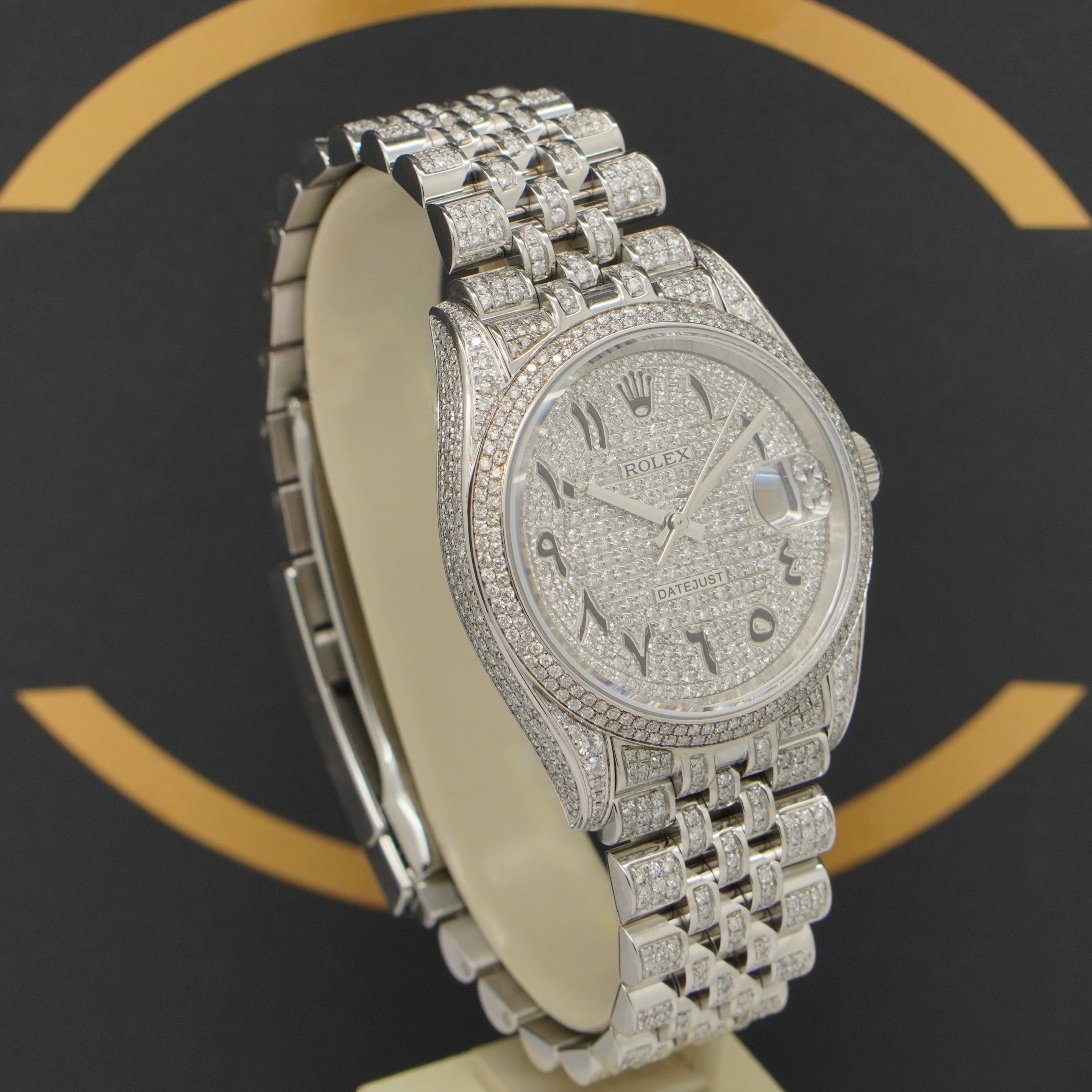 Rolex Datejust 36 Iced Out - Ref: 126200 - aus 2022 - NEU
