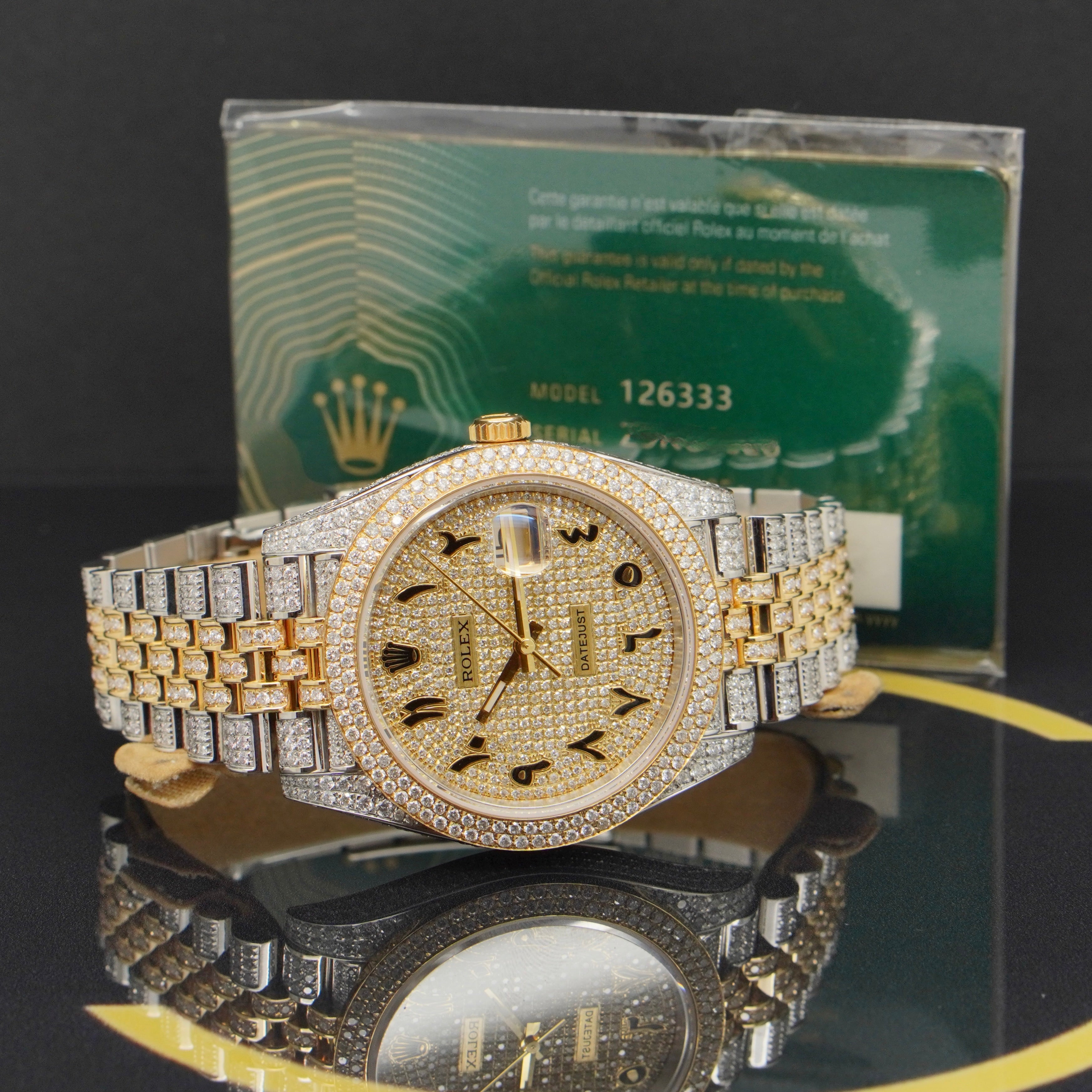 Rolex Datejust 41 Iced Out S/G - Ref: 126333 - aus 2022 - NEU