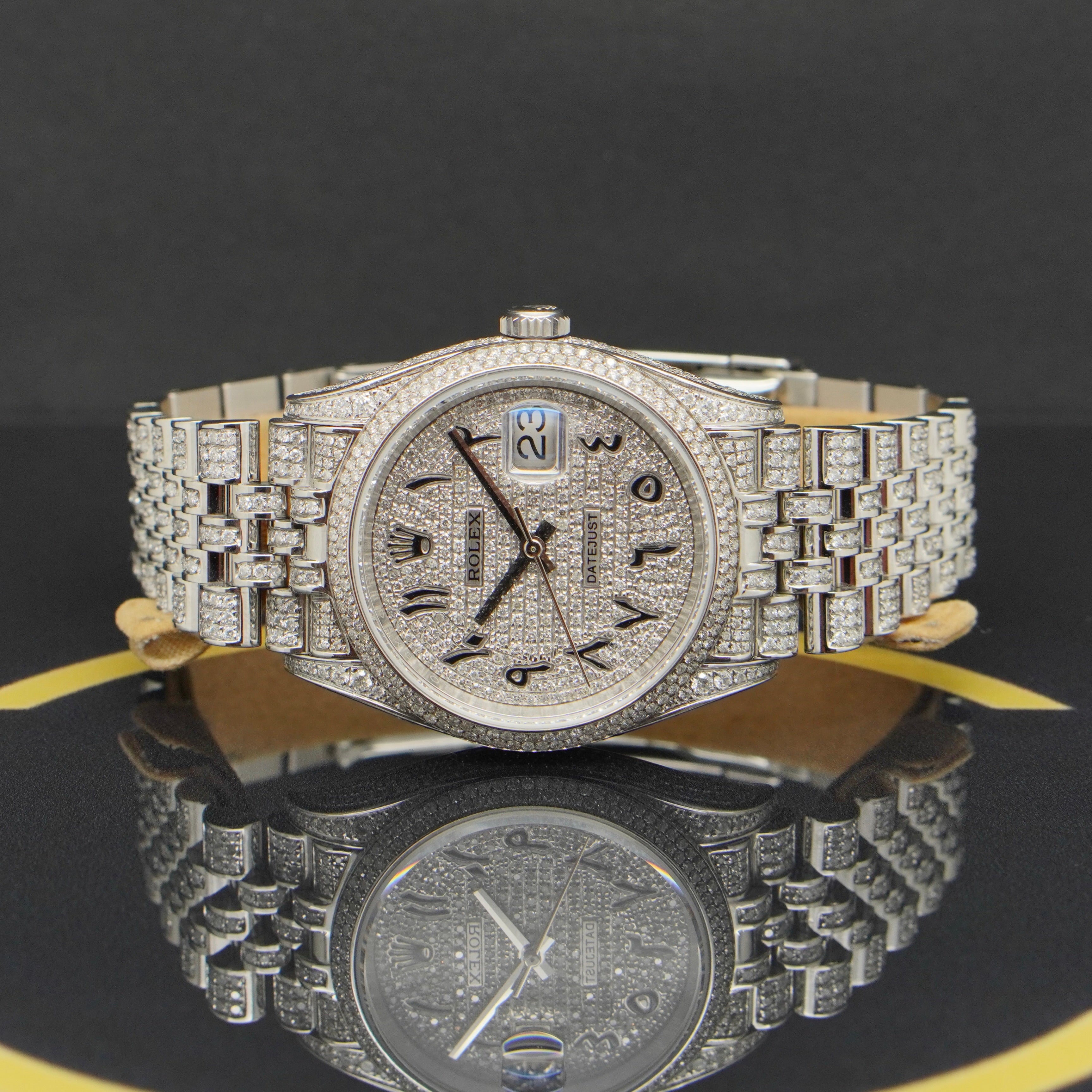 Rolex Datejust 36 Iced Out - Ref: 126200 - aus 2022 - NEU