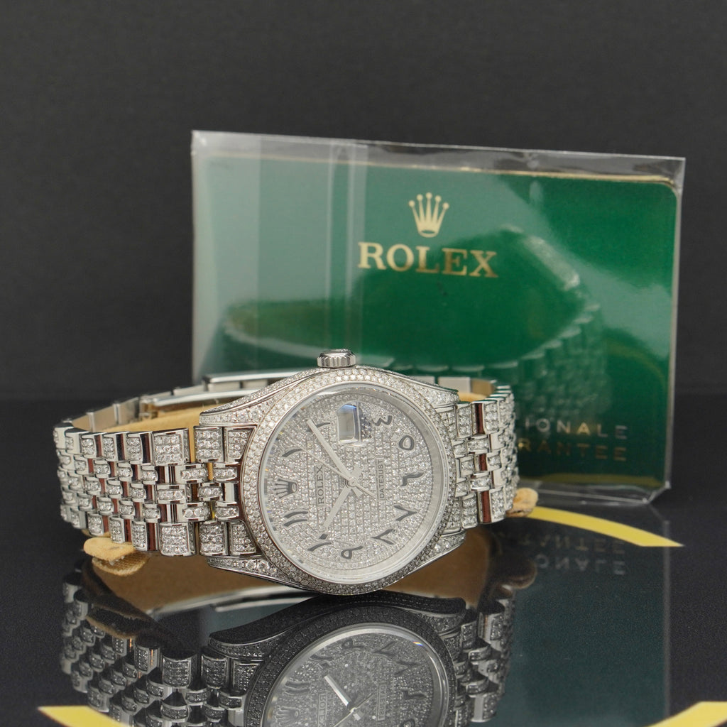 Rolex Datejust 36 Iced Out - Ref: 126200 - aus 2022 - NEU