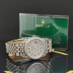 Rolex Datejust 36 Iced Out - Ref: 126200 - aus 2022 - NEU