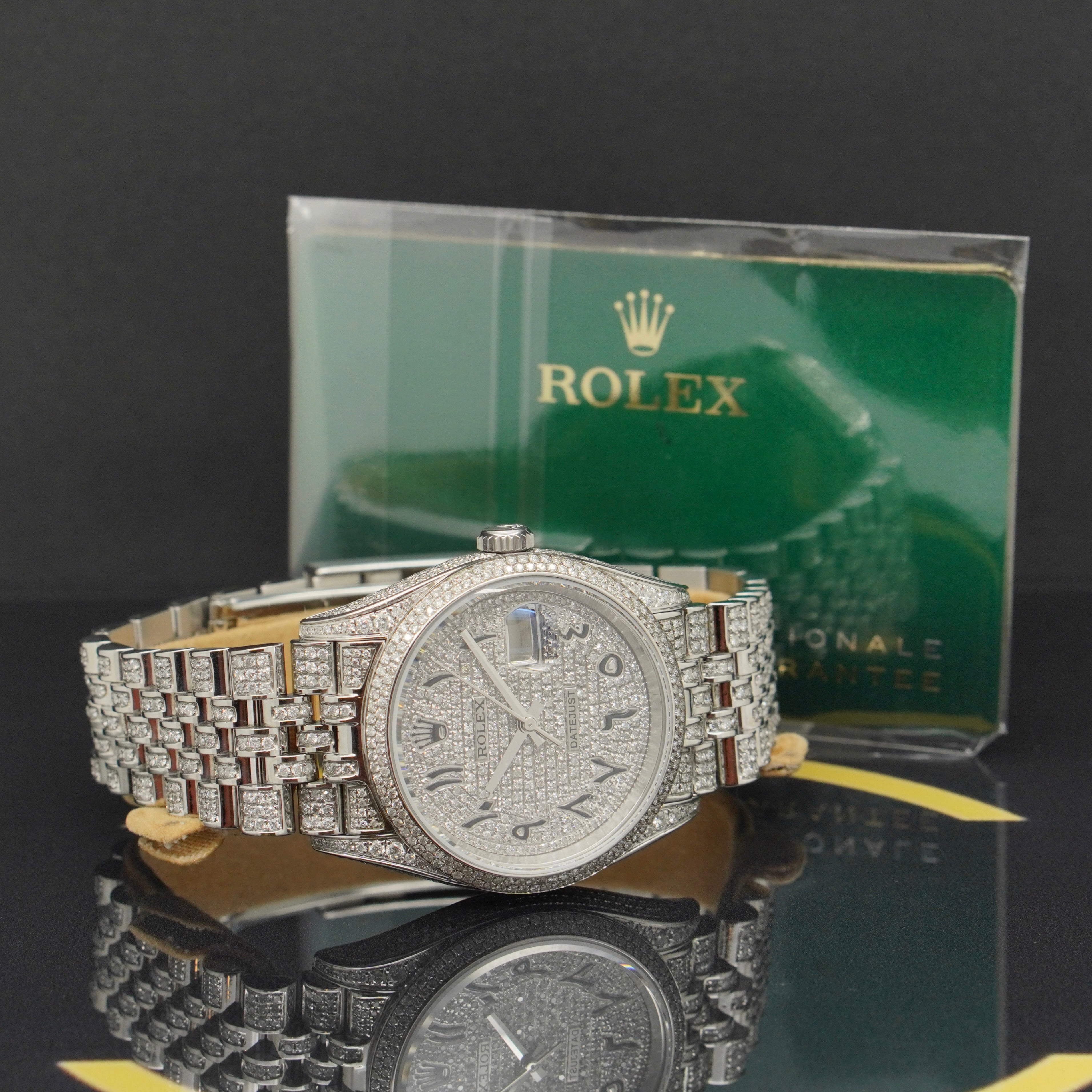 Rolex Datejust 36 Iced Out - Ref: 126200 - aus 2022 - NEU