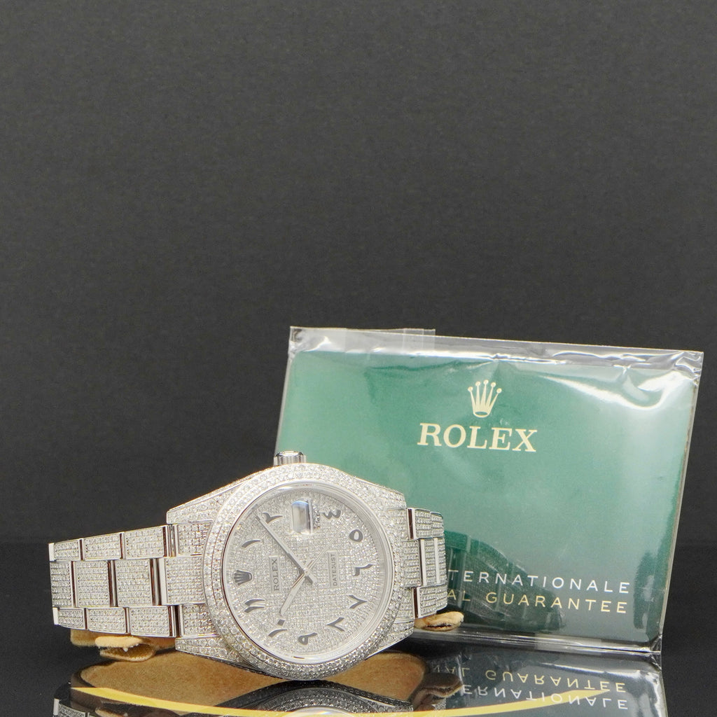 Rolex Datejust 41 Iced Out - Ref: 126300 - aus 2022 - NEU