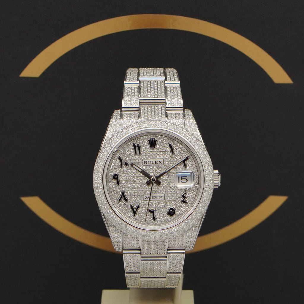 Rolex Datejust 41 Iced Out - Ref: 126300 - aus 2022 - NEU