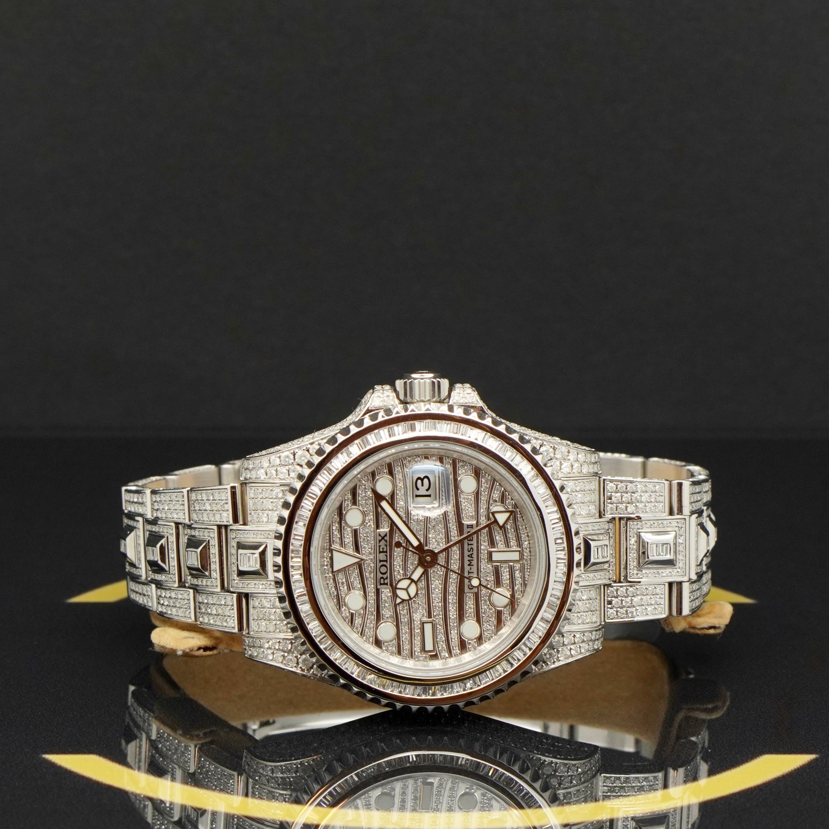 Rolex GMT-Master II Iced Out - 116710LN - aus 2018 - Box & Karte