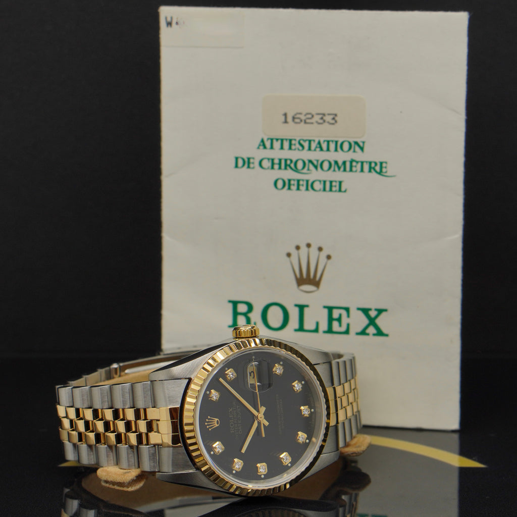 Rolex Datejust 36 S/G - 16233 - 1995 - Rolex Box & Papiere