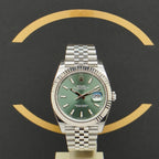 Rolex Datejust 41 Mint Green - Ref: 126334 - aus 2022 - Fullset