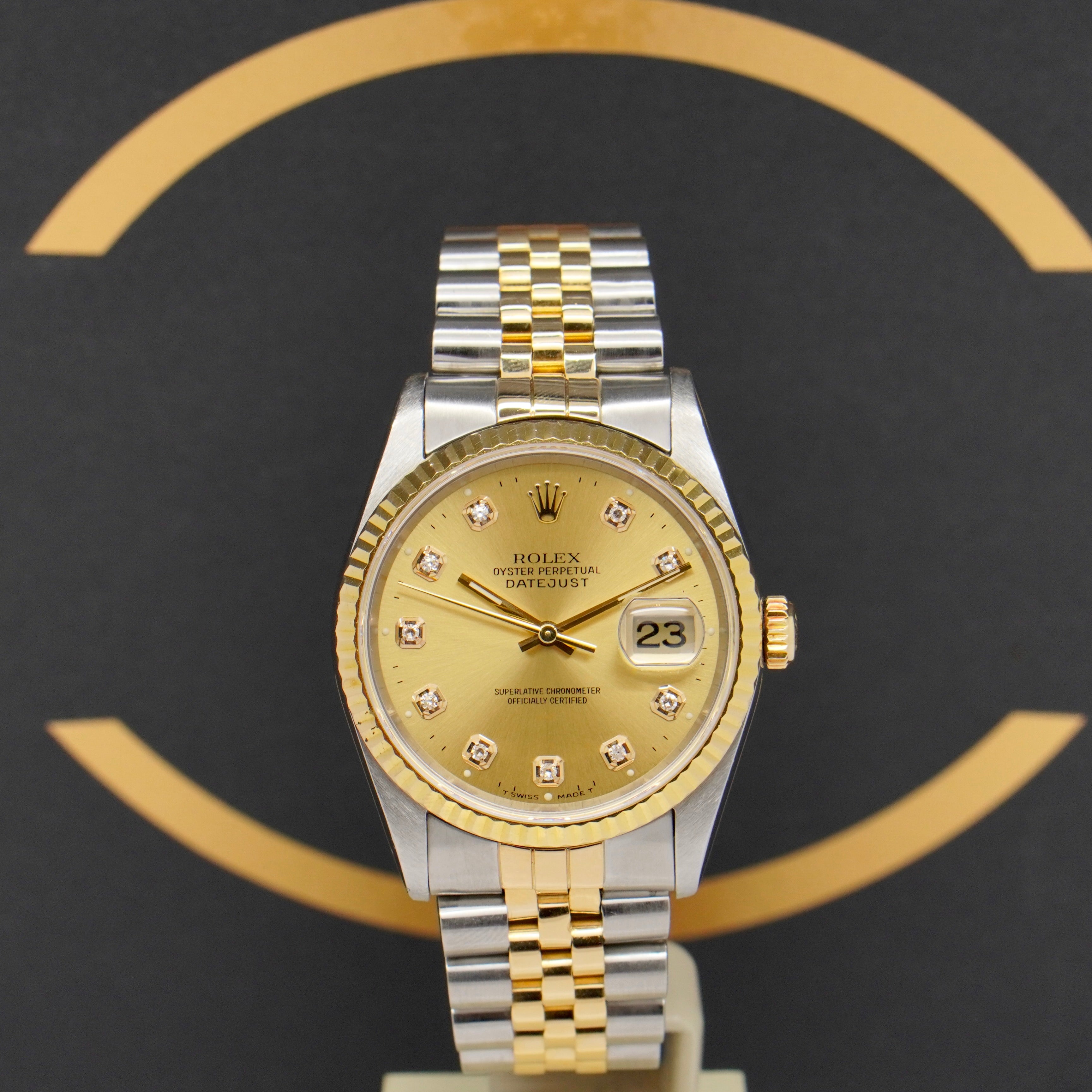 Rolex Datejust S/G - Ref: 16233 - aus 1998 - Rolex Box