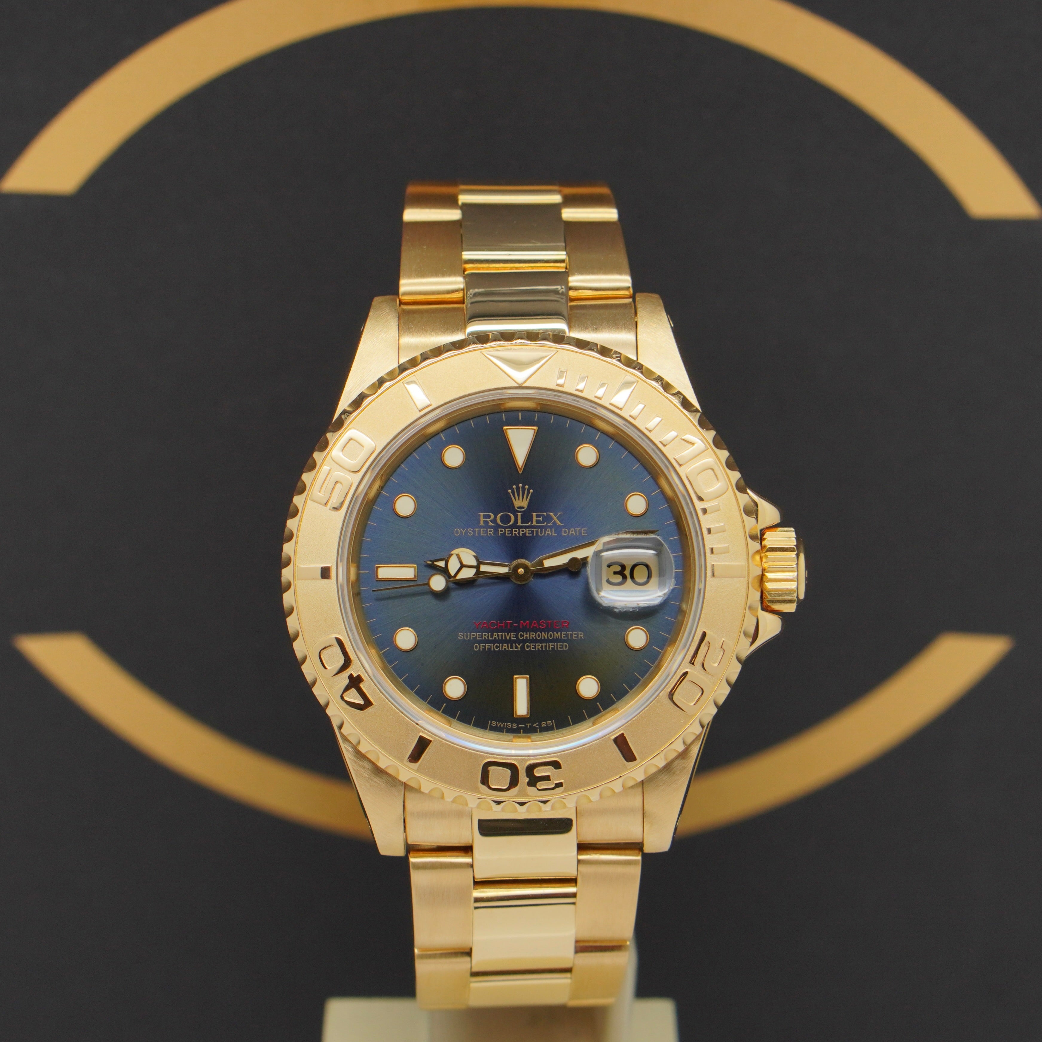 Rolex Yachtmaster 40 Gold  Ref: 16628 - aus 1996 - Box & EU Papiere